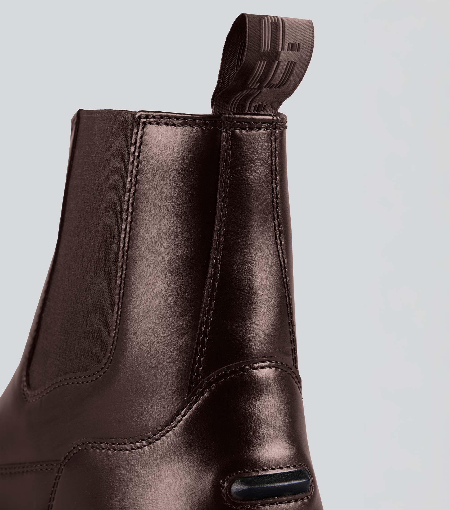 Brown Leather Paddock Boot - Equestrian Footwear. High-Quality European Leather for Riding and Stable Activities.