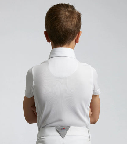 Boy's White Show Shirt | Premier Equine | Equiflair | Equestrian Competition Apparel
