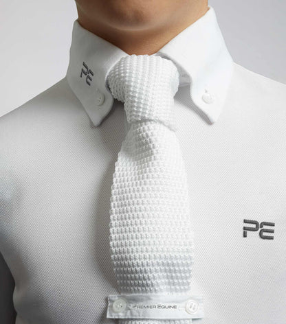Premier Equine Boys White Show Shirt - Short Sleeve Equestrian Apparel