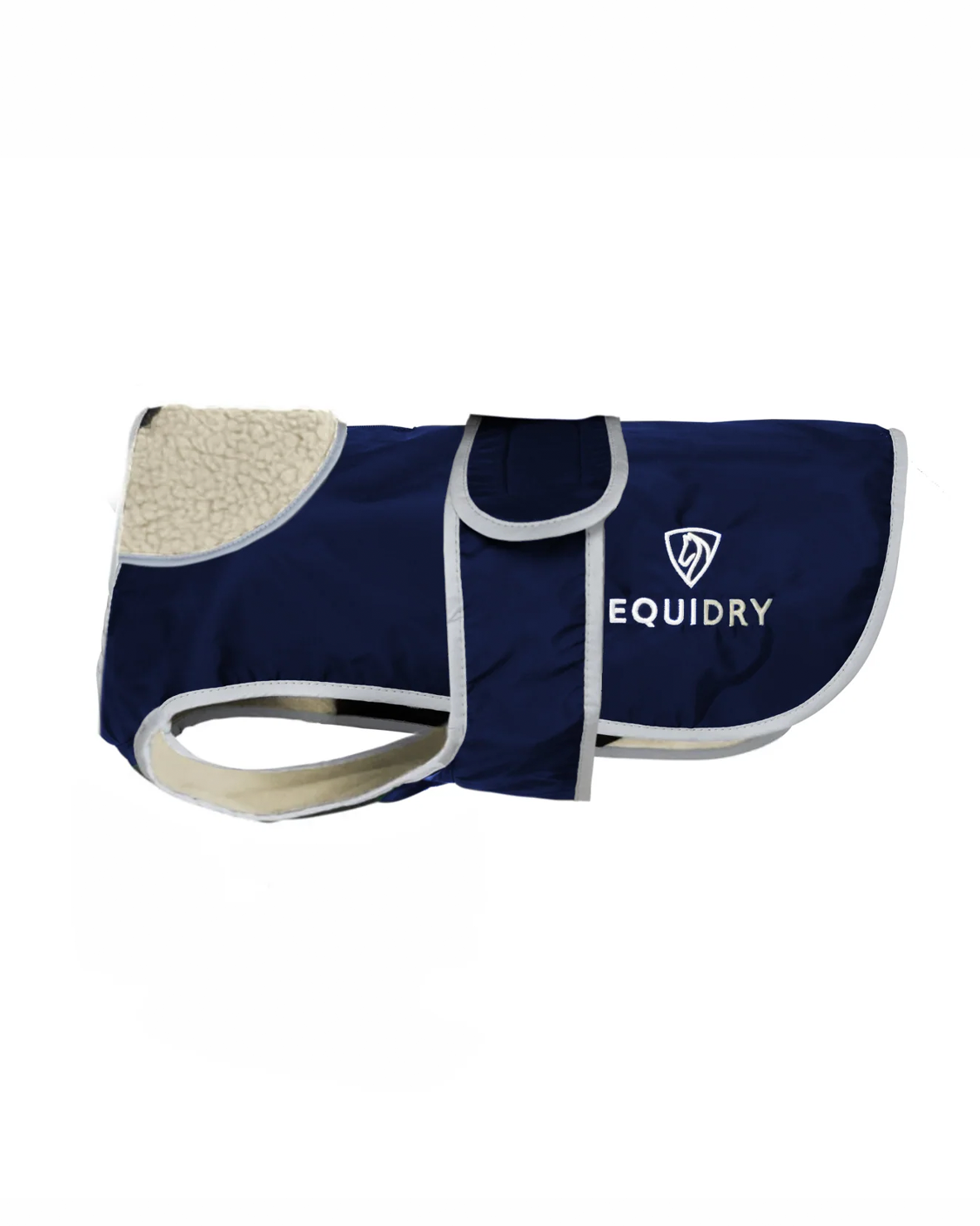 EQUIDRY Waterproof Dog Coat Navy/Cream