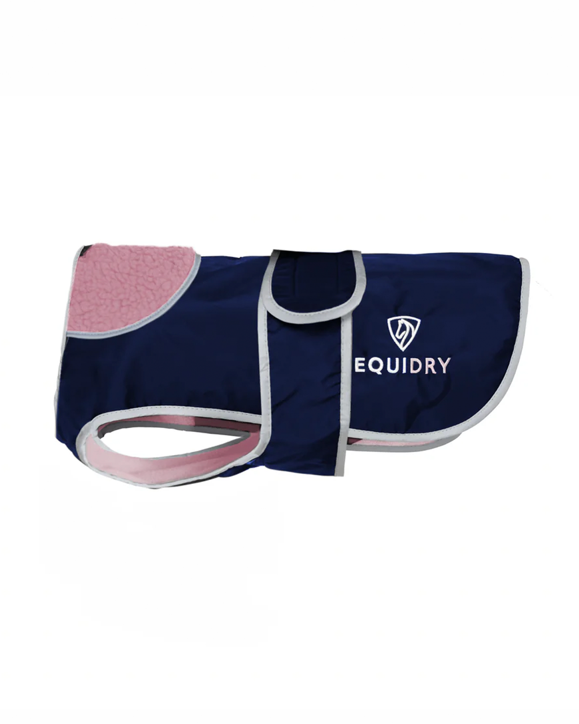 EQUIDRY Waterproof Dog Coat Navy/Pale Pink