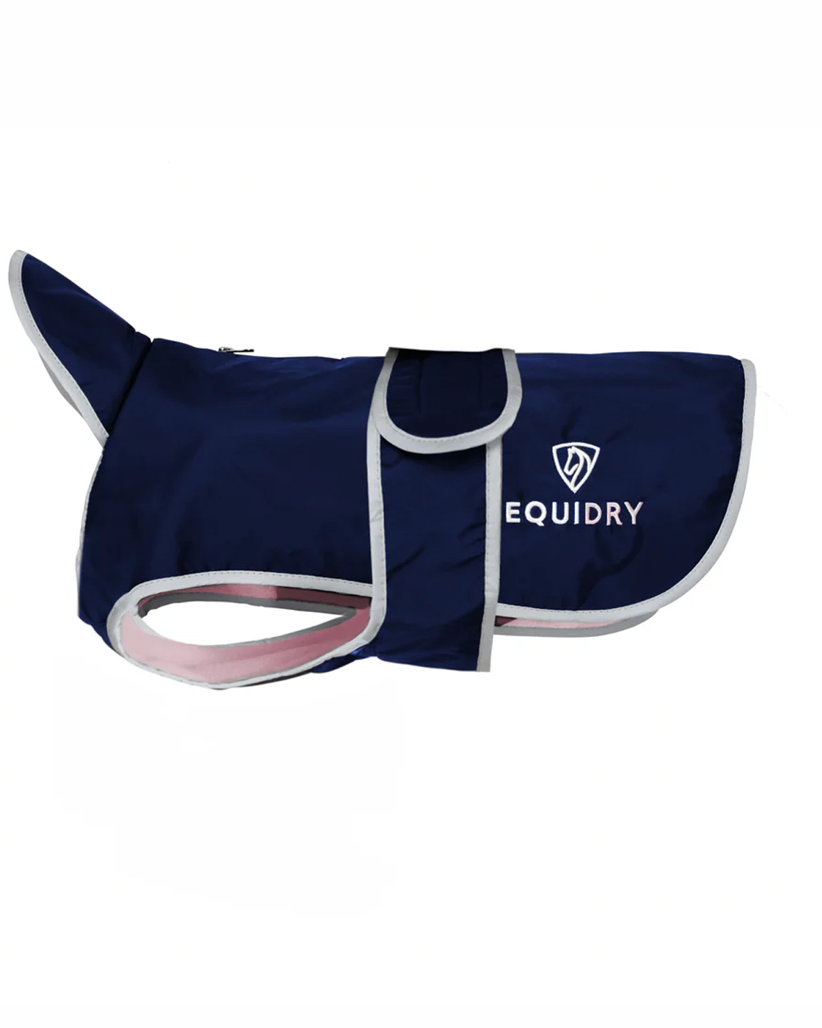 EQUIDRY Waterproof Dog Coat Navy/Pale Pink