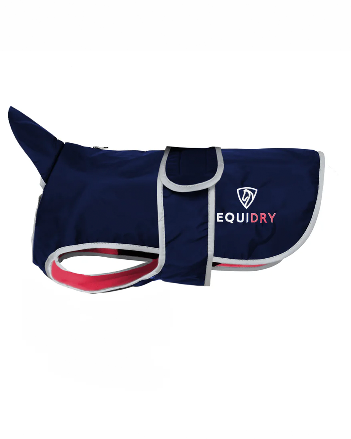 EQUIDRY Waterproof Dog Coat Navy/Raspberry