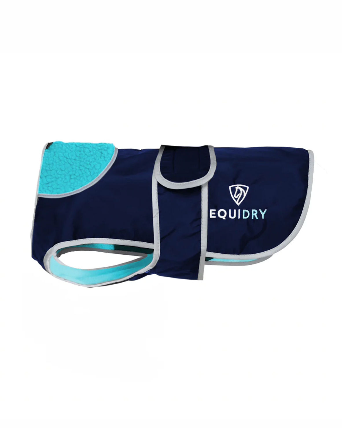 EQUIDRY Waterproof Dog Coat Navy/Turquoise