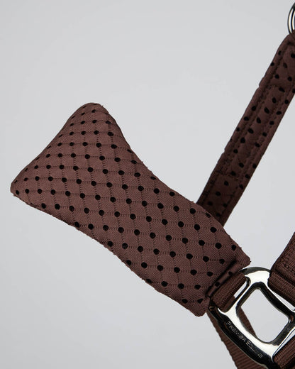 PREMIER EQUINE Necto 3D Mesh Head Collar with Lead Rope - Brown Horse Headcollar