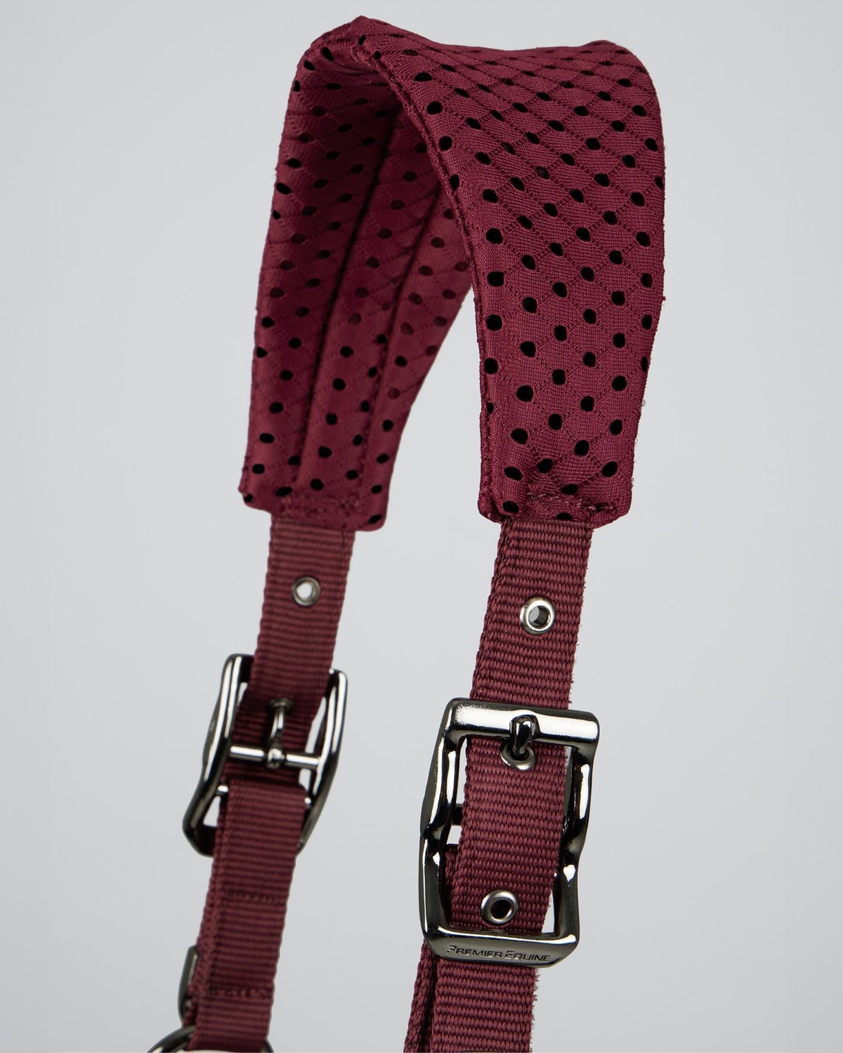 Premier Equine Necto 3D Mesh Head Collar with Lead Rope Burgundy
