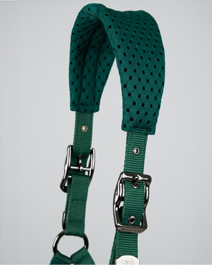 PREMIER EQUINE Necto 3D Mesh Head Collar with Lead Rope Green | Comfortable Horse Headcollar