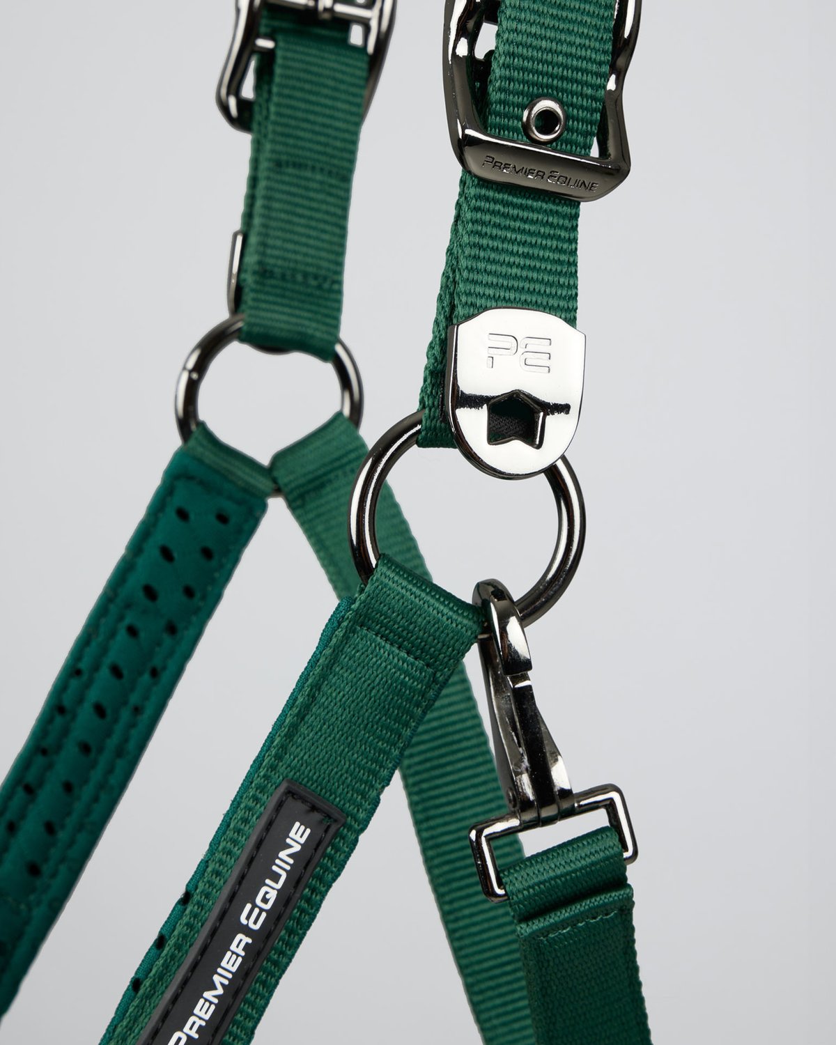 PREMIER EQUINE Necto 3D Mesh Green Head Collar with Lead Rope. Comfortable & Adjustable Horse Halter.