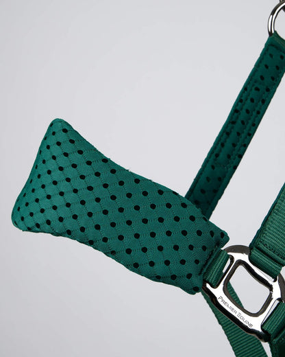 PREMIER EQUINE Necto 3D Mesh Head Collar with Lead Rope - Green Horse Halter, Comfortable, Adjustable