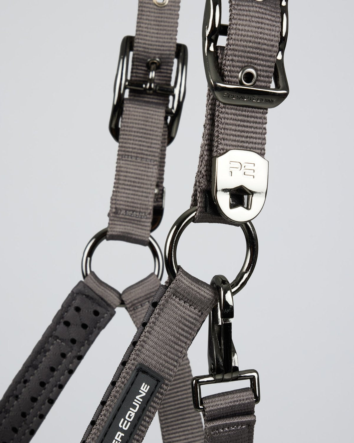 Premier Equine Necto 3D Mesh Head Collar with Lead Rope Grey