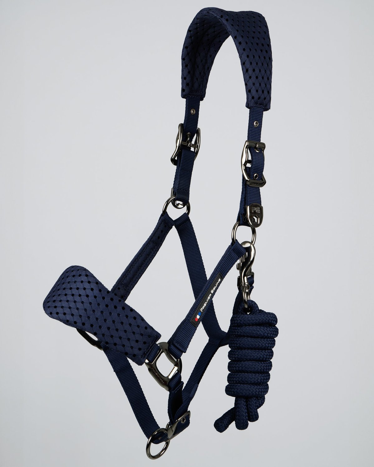 Premier Equine Necto 3D Mesh Head Collar with Lead Rope Navy