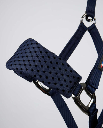 PREMIER EQUINE NECTO 3D Mesh Head Collar - Navy with Lead Rope | Horse Halter, Adjustable, Comfortable, Equiflair