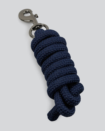 Premier Equine Necto Navy Lead Rope with Metal Clip - Braided Horse Lead Rope