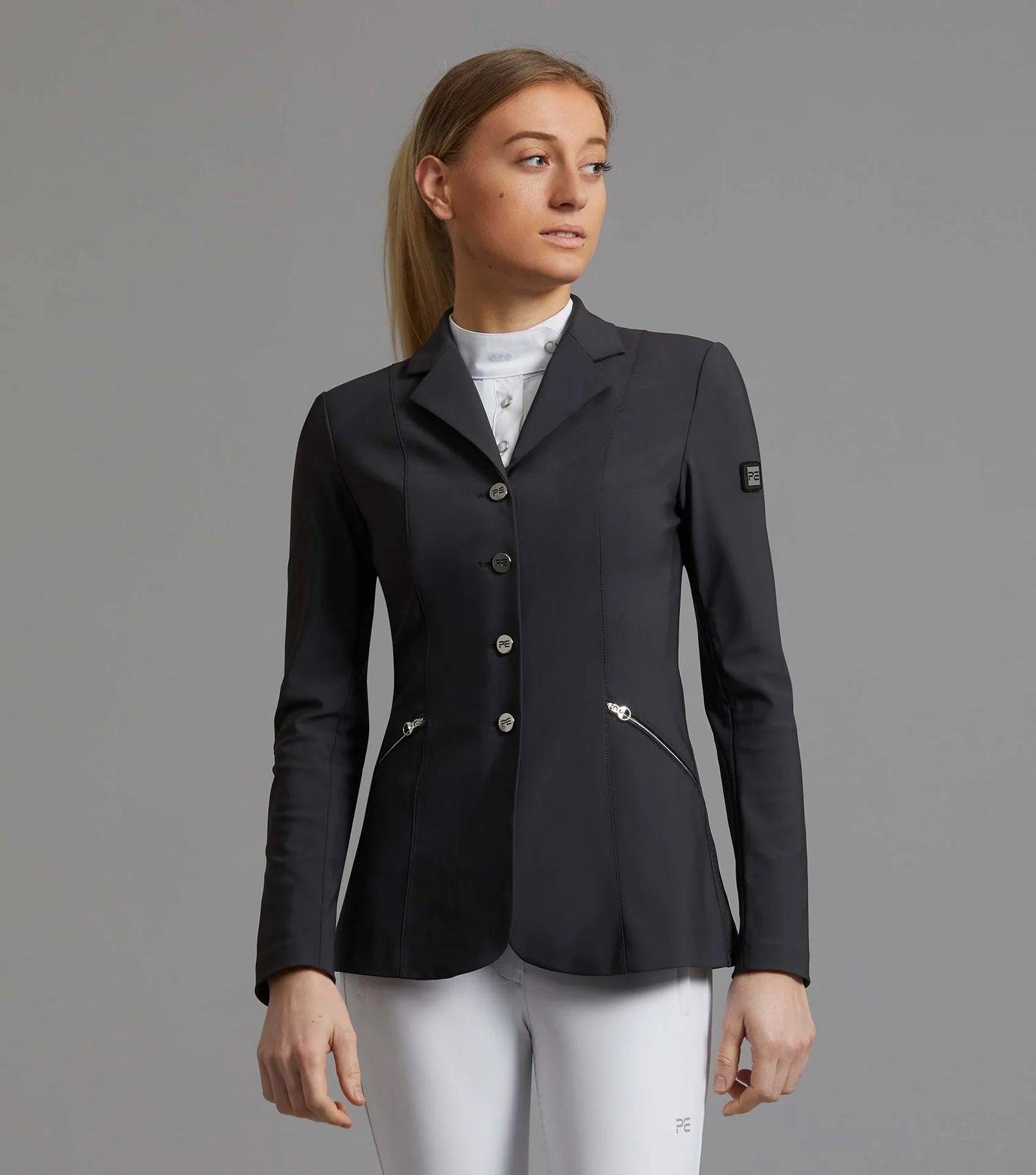 Premier Equine Nera Grey Ladies Competition Jacket - Equestrian Show Jacket