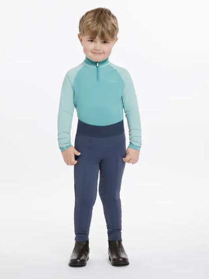 LEMIEUX Kids Riding Breeches - Dusk Blue Equestrian Apparel, Mini Pull-Ons