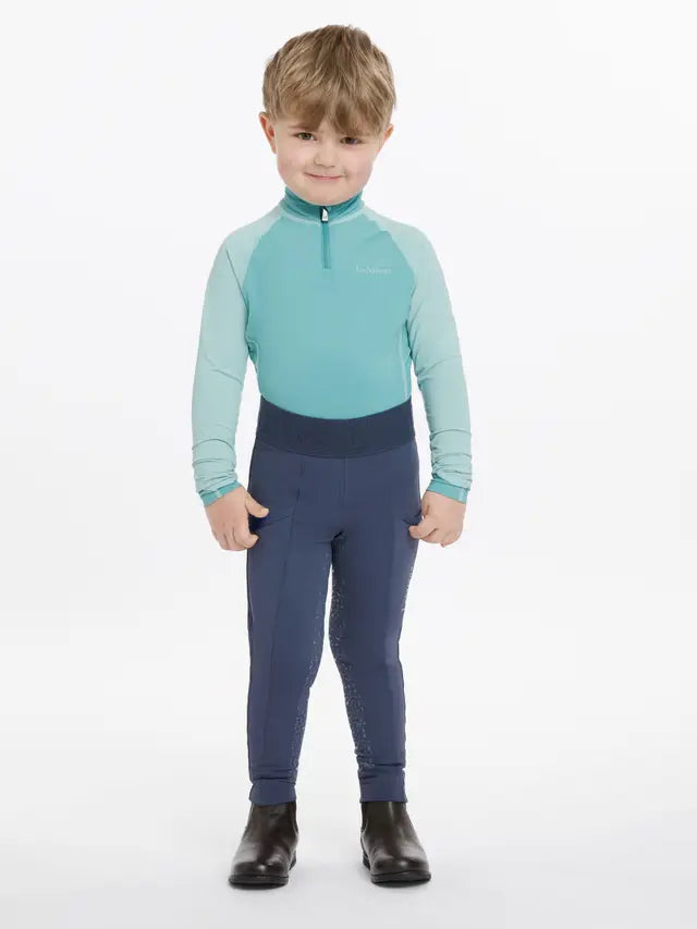 LEMIEUX Kids Riding Breeches - Dusk Blue Equestrian Apparel, Mini Pull-Ons