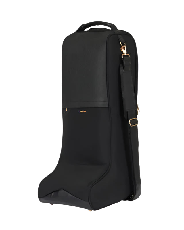 Lemieux Luxe Black Boot Bag | Padded Faux Fur Lining | Horse Riding Gear Storage