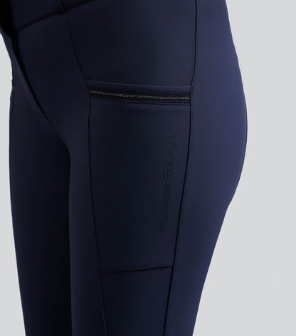 Premier Equine Ofena Navy Riding Breeches for Women - Gel Knee Patch, Comfortable Equestrian Pants