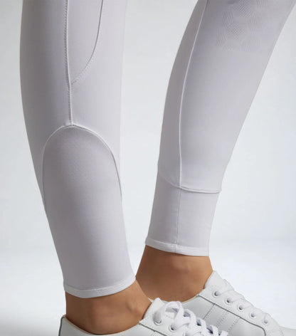 Premier Equine Ofena White Womens Riding Breeches - Gel Knee Competition from Equiflair