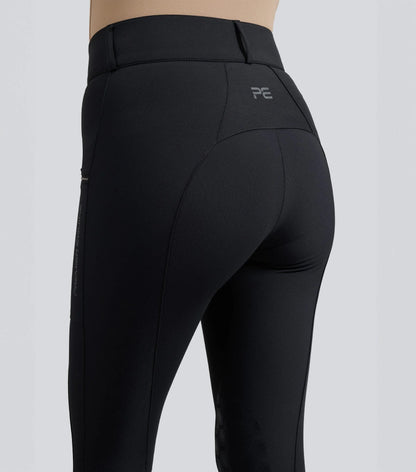 Premier Equine Ofena Women's Black Riding Breeches - Gel Knee, High Waist Equestrian Apparel