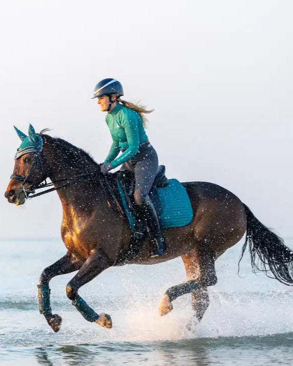 LeMieux Suede Dressage Square Peacock