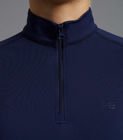 Premier Equine Ombretta Ladies Technical Riding Top Navy | Equestrian Base Layer