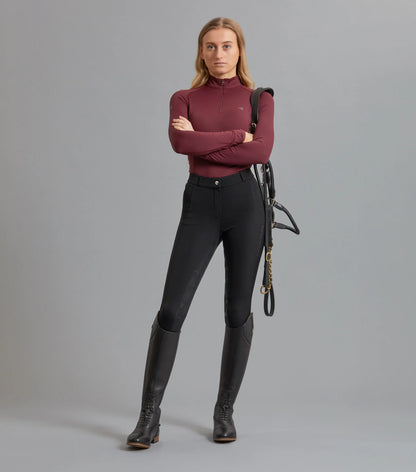 Equestrian Wine Riding Top by Premier Equine at Equiflair: Technical Performance Apparel