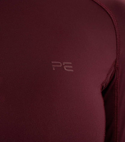Premier Equine Ombretta Ladies Wine Riding Top: Technical, Breathable, Four-Way Stretch