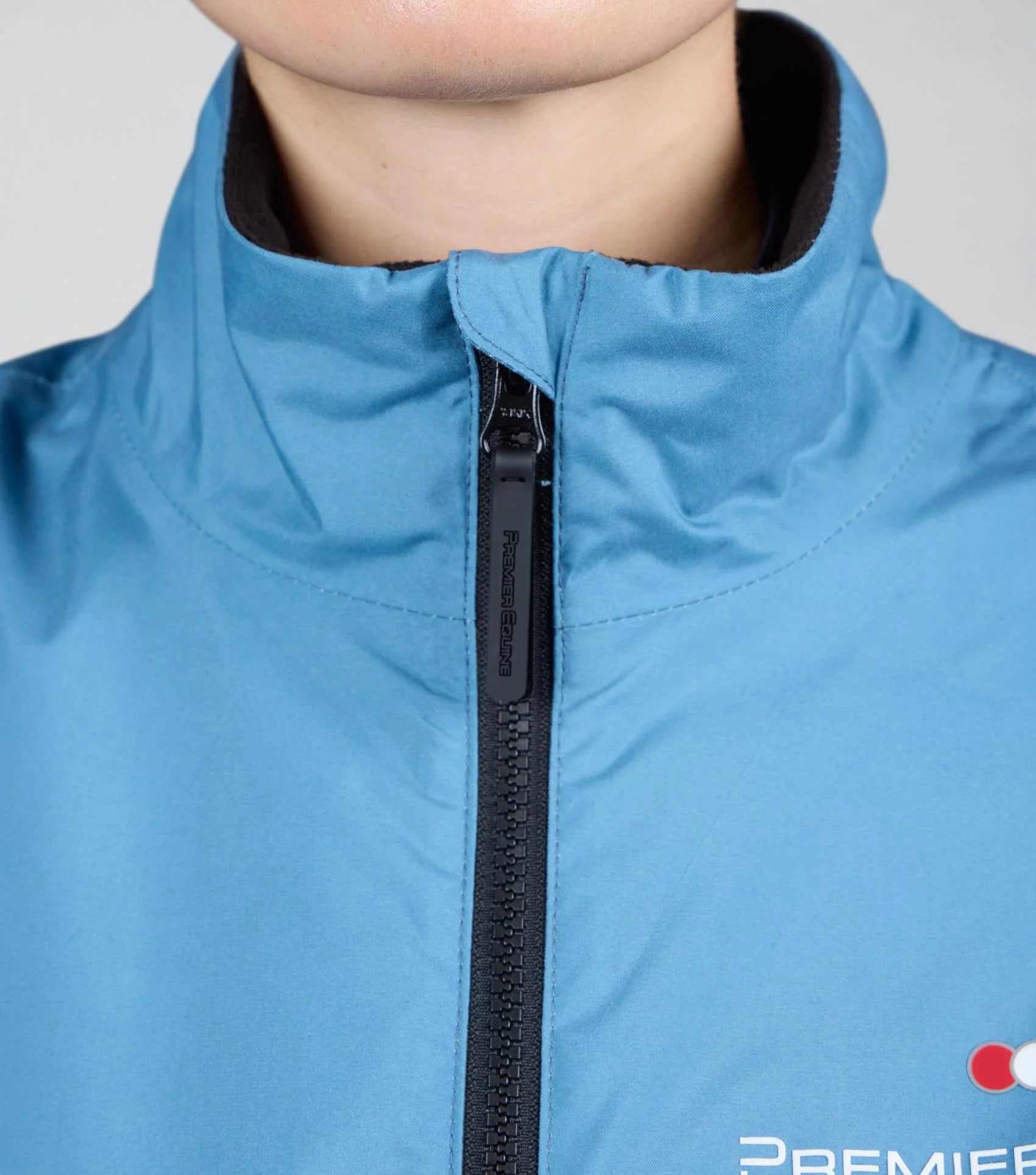 Premier Equine Omnia Waterproof Riding Jacket - Azure Blue. Equestrian Outerwear.