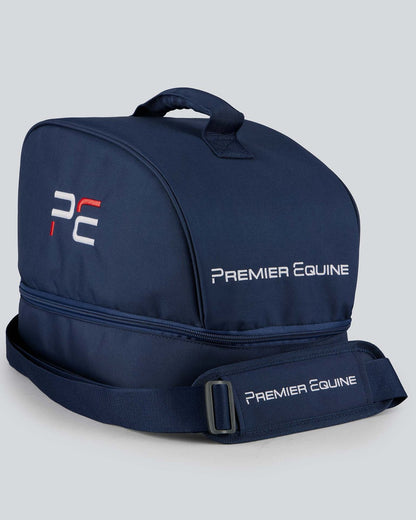Premier Equine Team Helmet Bag - Navy - Equestrian Protective Gear Carrier for Horse Riding
