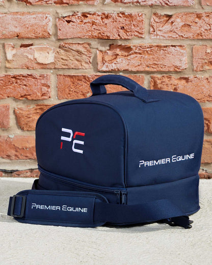 PREMIER EQUINE Team Helmet Bag Navy. Equestrian Gear, Equiflair.