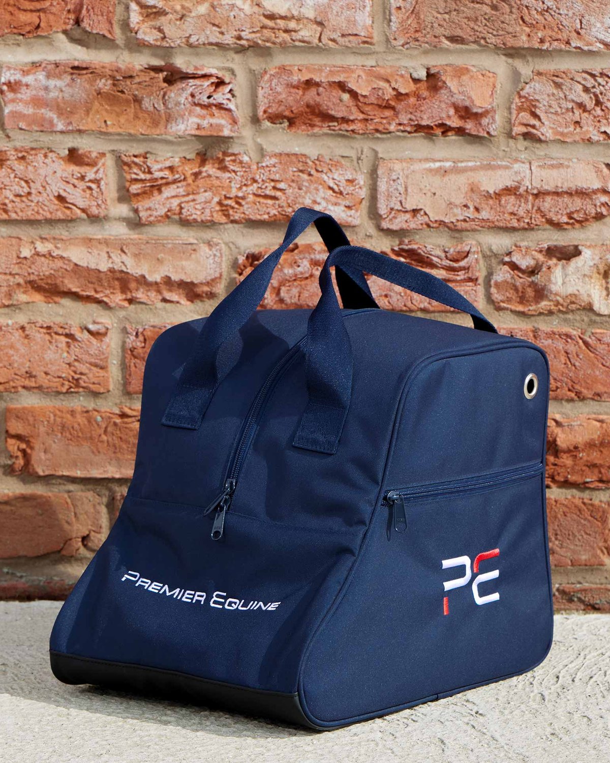 PREMIER EQUINE SHORT BOOT BAG NAVY - Premium equestrian boot storage. Durable, stylish, and perfect for protecting your riding boots.