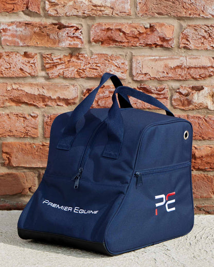 PREMIER EQUINE SHORT BOOT BAG NAVY - Premium equestrian boot storage. Durable, stylish, and perfect for protecting your riding boots.