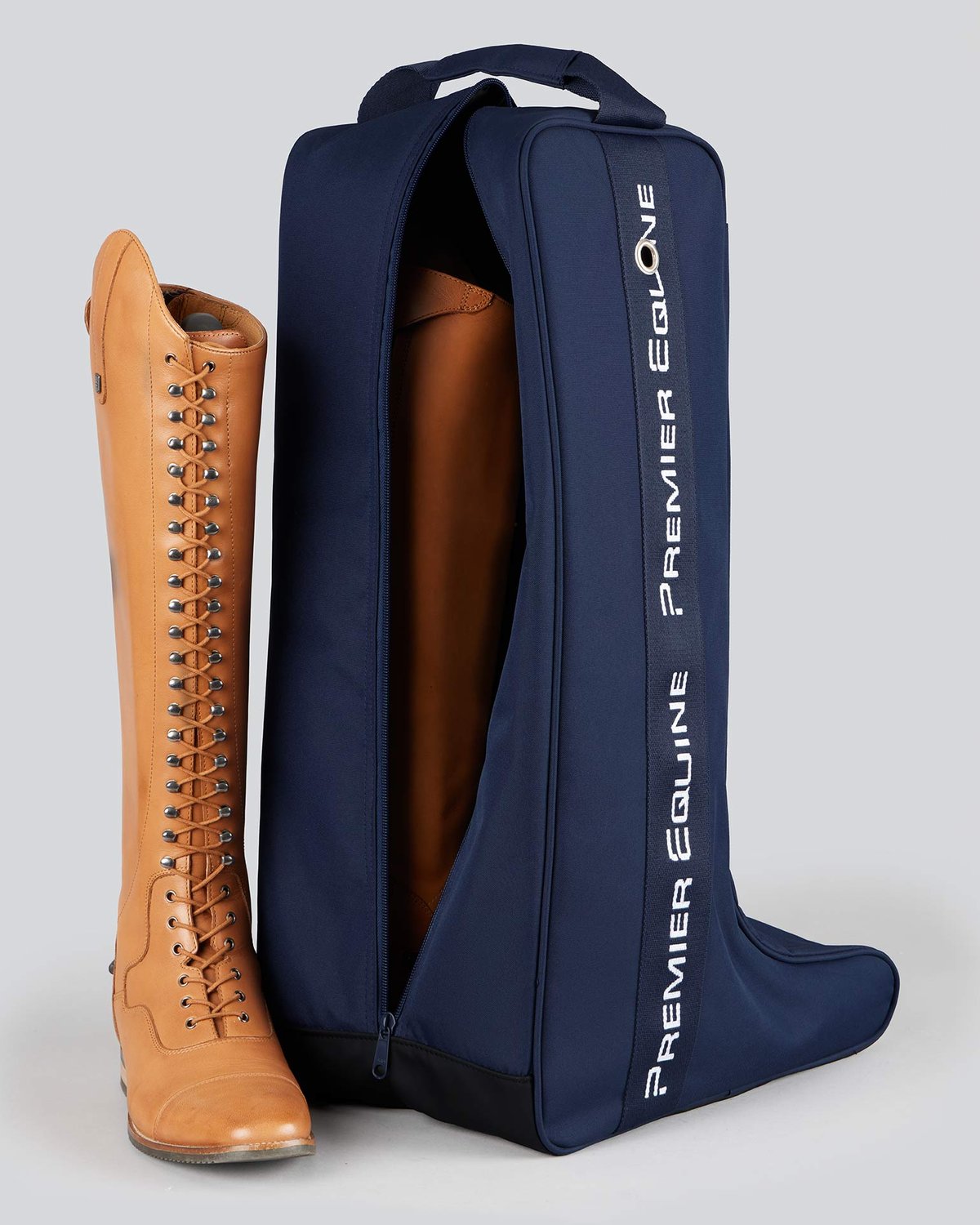 PREMIER EQUINE TEAM Tall Boot Bag NAVY - Equestrian Boot Storage | Equiflair