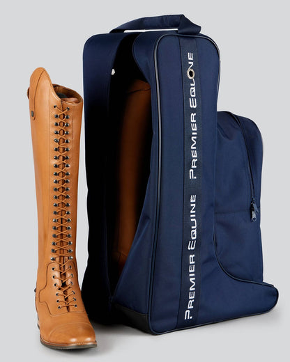 Premier Equine Navy Tall Boot Bag with Riding Boots