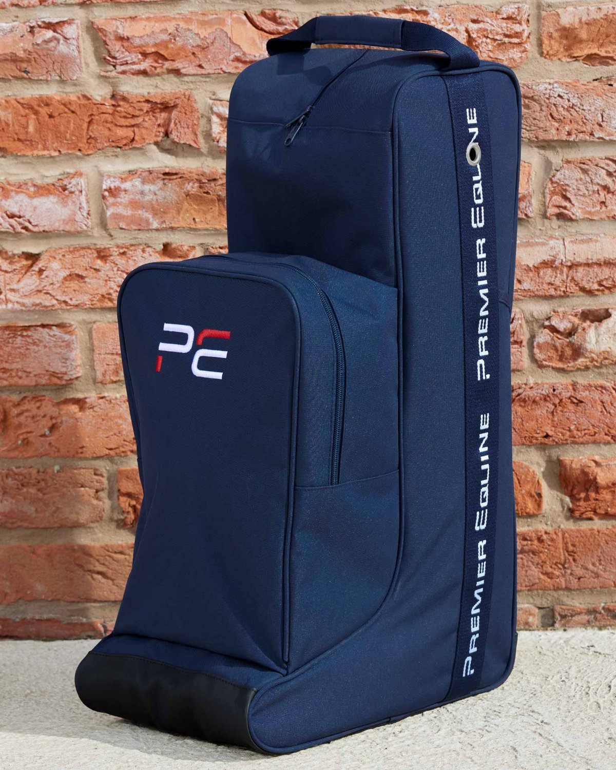 Premier Equine Team Tall Boot Bag in Navy - Equestrian Riding Boot Storage with Extra Pockets