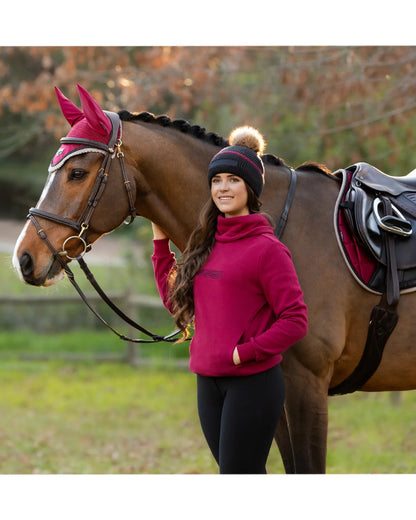 LEMIEUX ADELE Funnel Neck Sweatshirt Ember, equestrian fashion, women's hoodie, horse riding apparel.