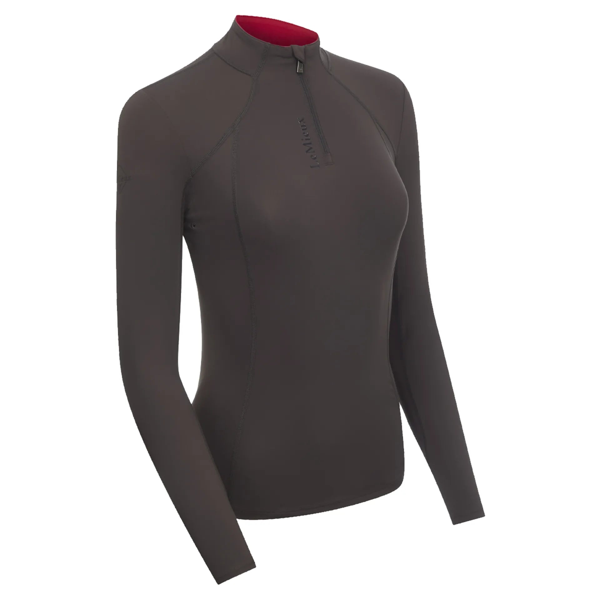 LEMIEUX Base Layer Cinder: Quarter Zip Riding Shirt with UV50+ protection. Shop Equiflair for equestrian apparel!