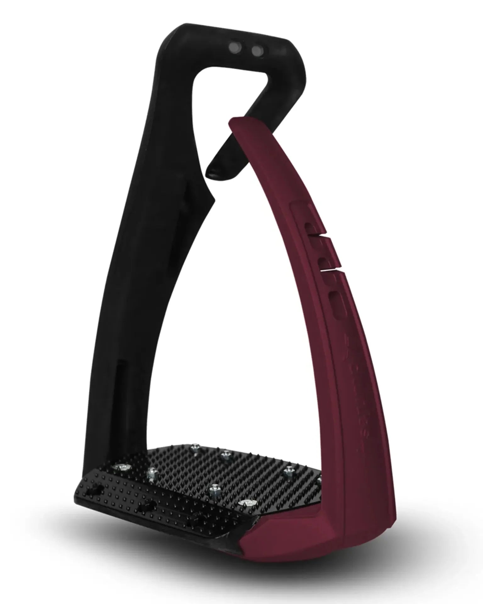 FREEJUMP SOFT UP PRO+ Stirrups - Black and Bordeaux Equestrian Safety Stirrups