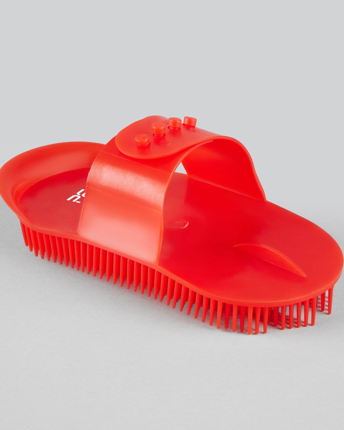PREMIER EQUINE Red Plastic Curry Comb - Grooming Brush for Horses, Equiflair