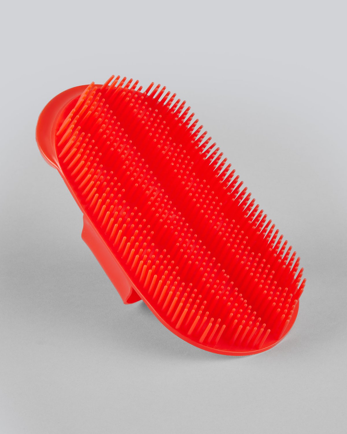 Red Curry Comb - Plastic Horse Grooming Tool - Equine Grooming Brush
