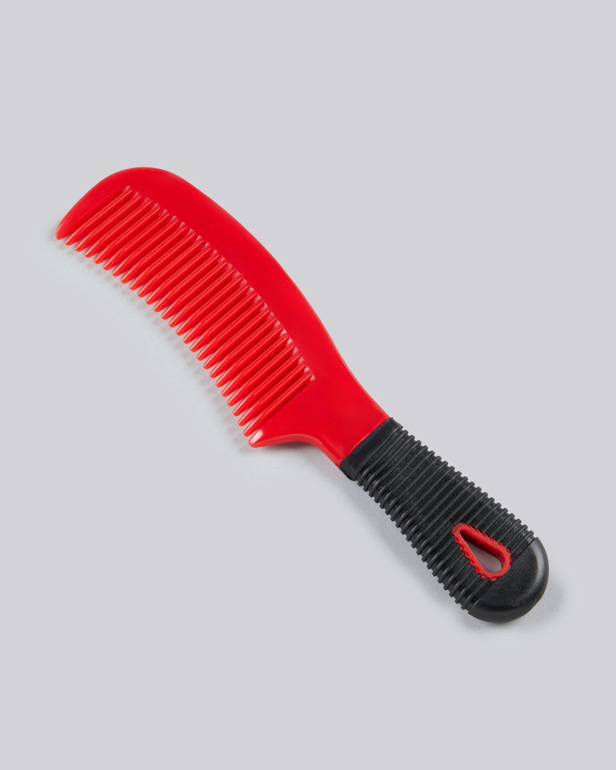Premier Equine Plastic Mane Comb with Handle Black & Red