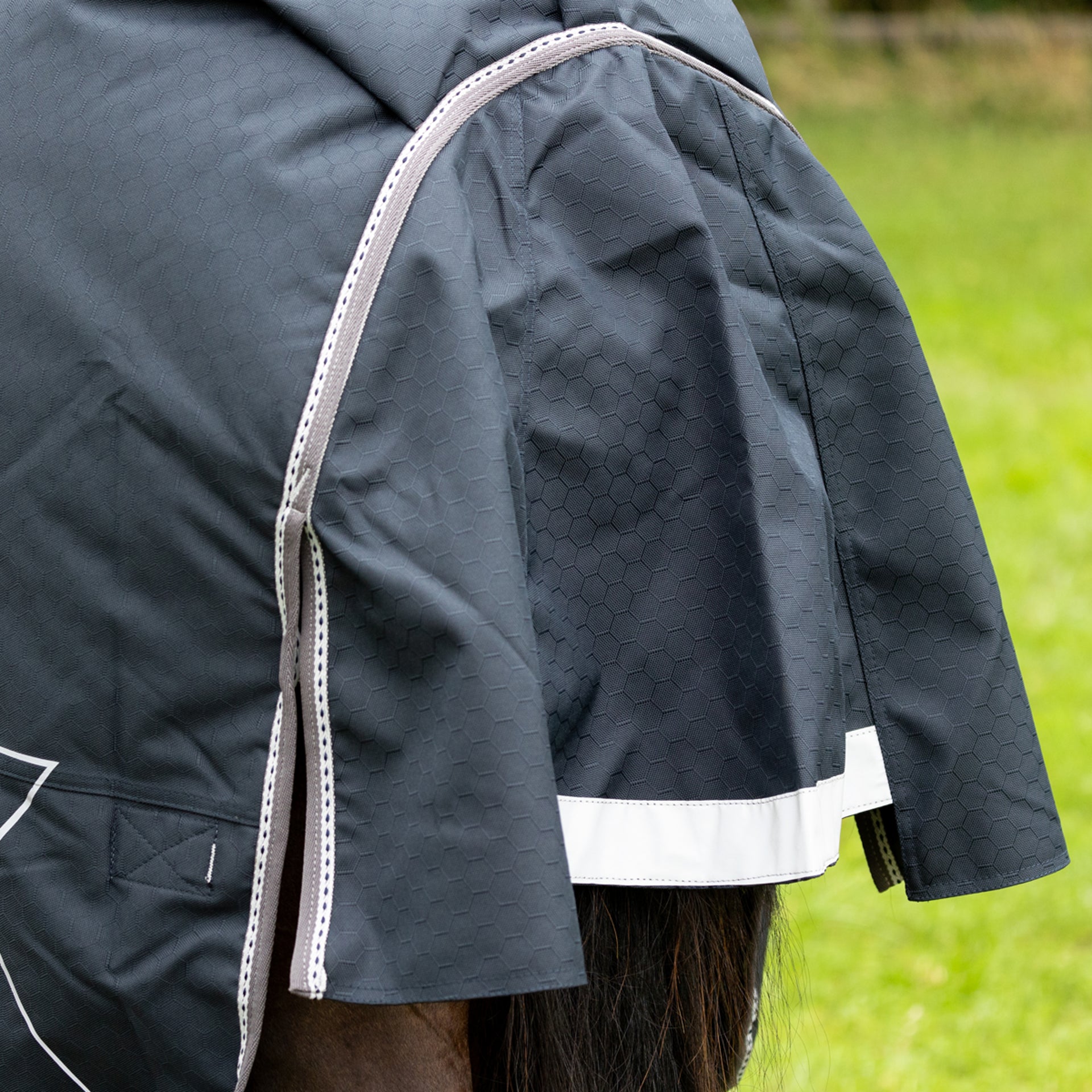 DEFENCEX Shield 50G Navy Horse Turnout Rug with Detachable Neck - Waterproof Equiflair
