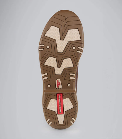 Premier Equine Vinci II Waterproof Boots Brown sole with non-slip tread and branding