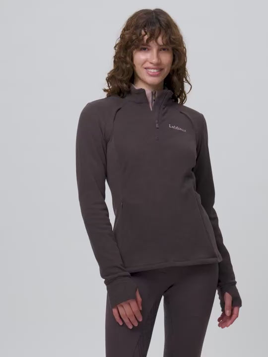 LeMieux Frances Quarter Zip Fleece Cocoa