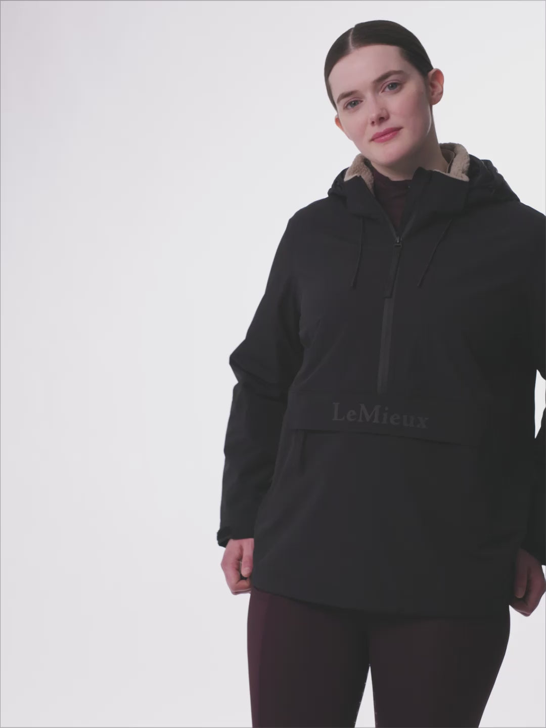 LeMieux Phoebe Half Zip Waterproof Anorak Black
