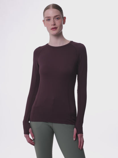 LeMieux Britney Seamless Long Sleeve Top Damson