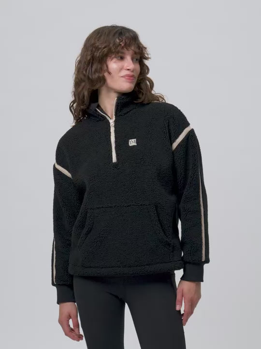 LeMieux Avery Teddy Quarter Zip Fleece Black