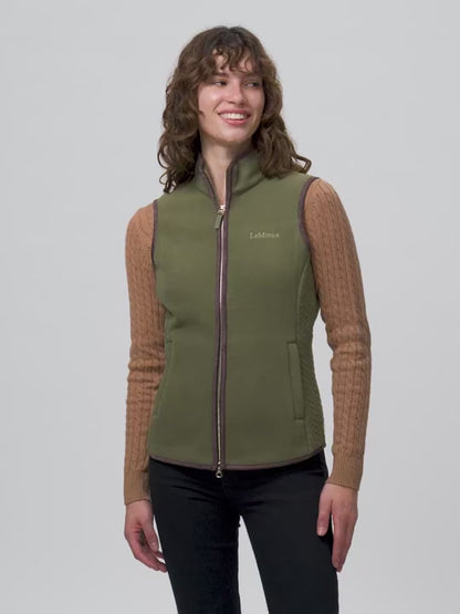 LeMieux Frankie Fleece Gilet Willow Green