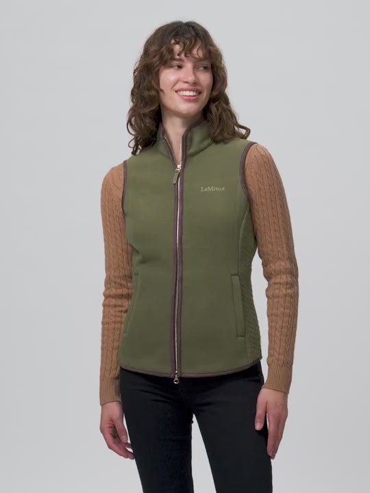 LeMieux Frankie Fleece Gilet Willow Green